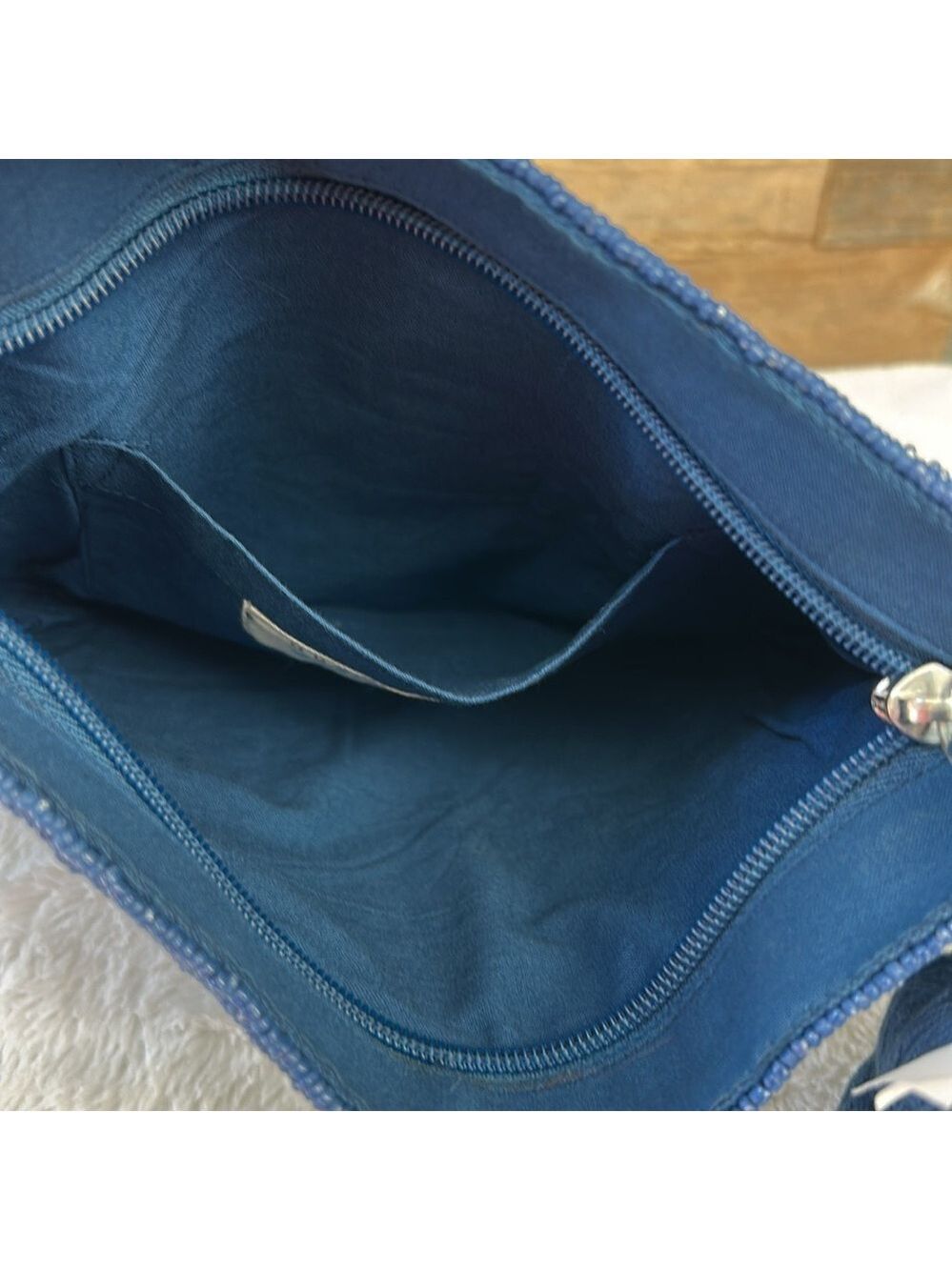 NWT Guadalupe Cacatua Beaded Clutch in Blue - Picture 7 of 8